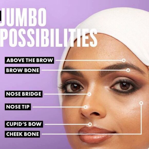 🦋 NYX Jumbo Multi-use Face Stick Highlighter 01 Coconut Cake New Full Size - Picture 4 of 7